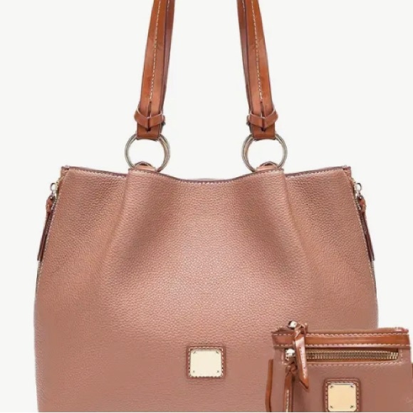 New PU Hazel Pebbled Faux Leather Tote Bag with Bonus Change Purse - Picture 2 of 3